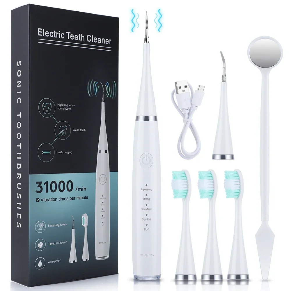 Teeth Whitening Kit Professional - Ultraschall-Zahnsteinentferner zur Zahnreinigung, Entfernung von Zahnbelag,