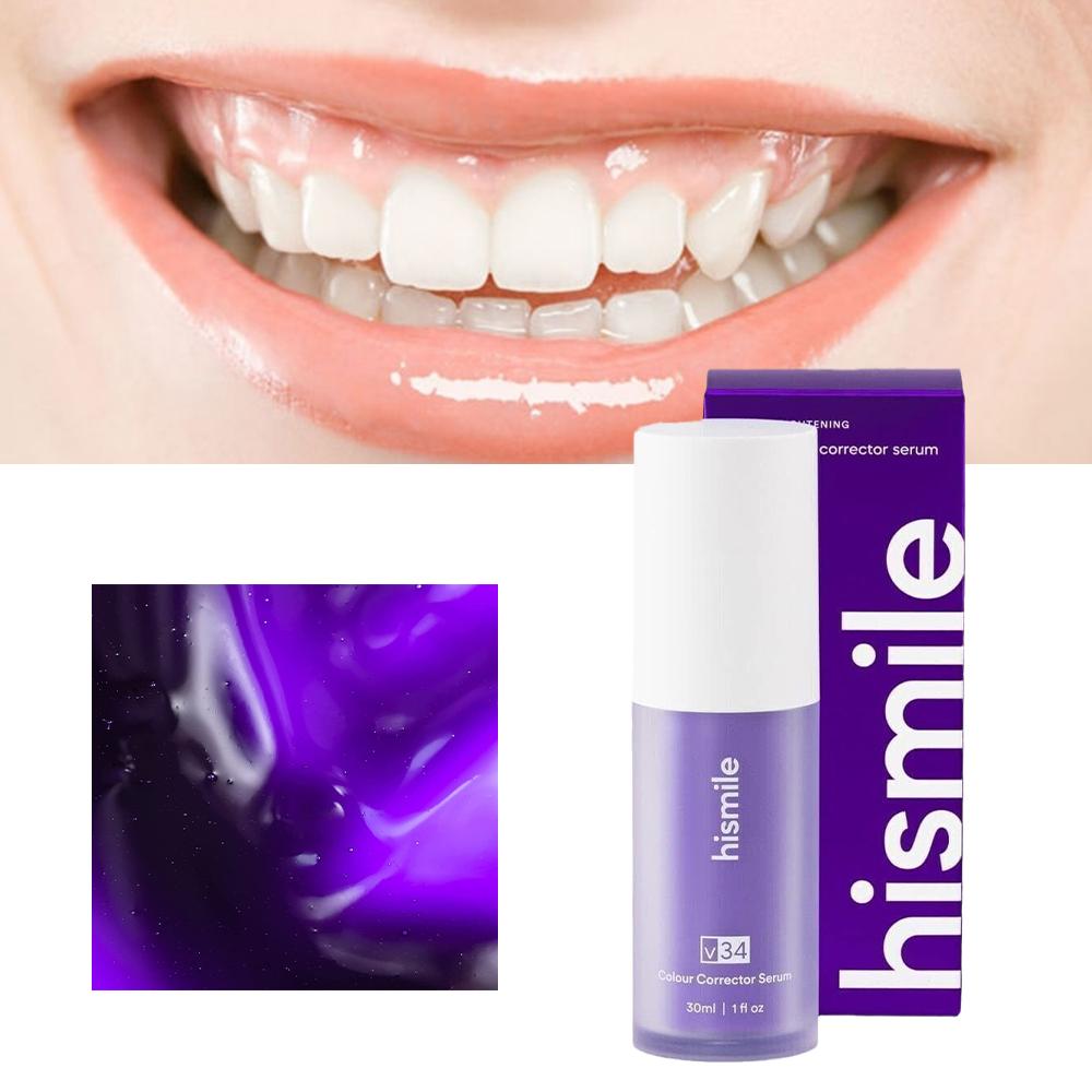 Teeth Whitening Cream - Hismile V34 Aufhellende Lila Zahnpasta, weißende