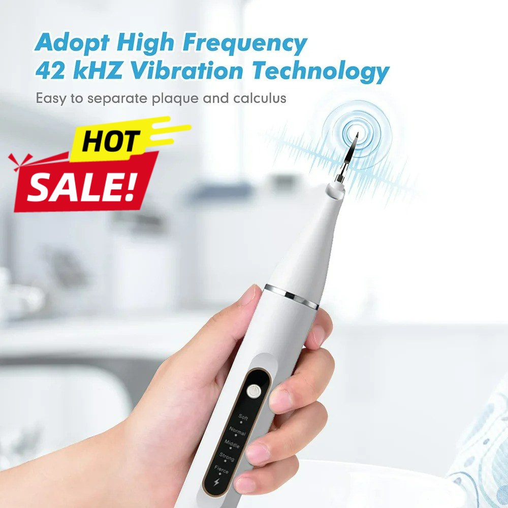 Teeth Whitening Or Tooth Whitening - Elektrischer Ultraschall-Zahnreiniger, Dental Scaler, 5 Modi,
