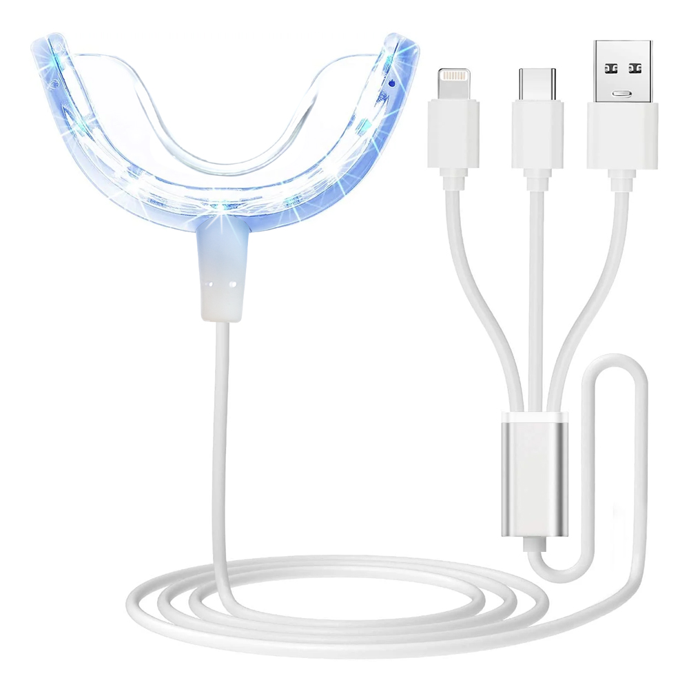 Teeth Whitening Accelerator - Zahnaufhellungs-Beschleunigerlicht, 16 x leistungsstärkere blaue LED-Lichter,