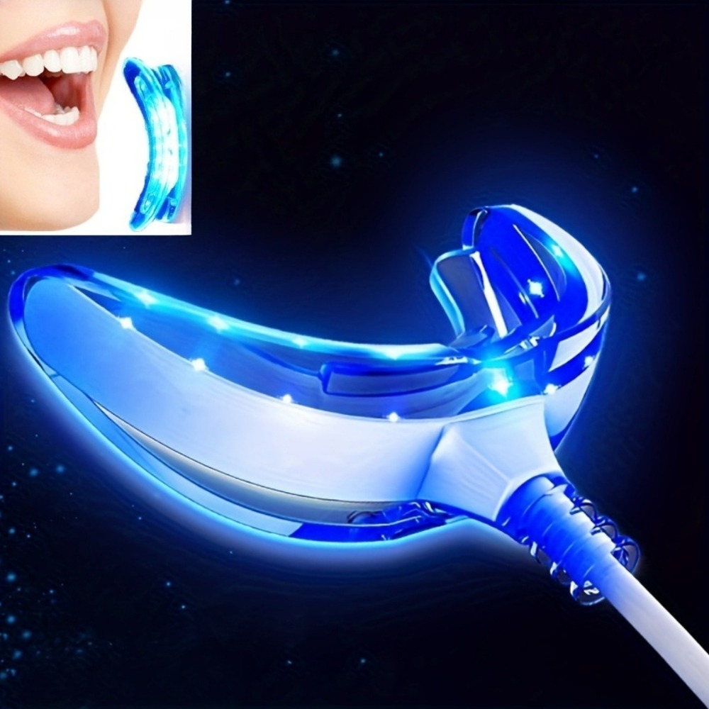 Teeth Whitening With Blue Light - 3-in-1 Zahnaufhellungslampe 16 Lichter Tragbar USB