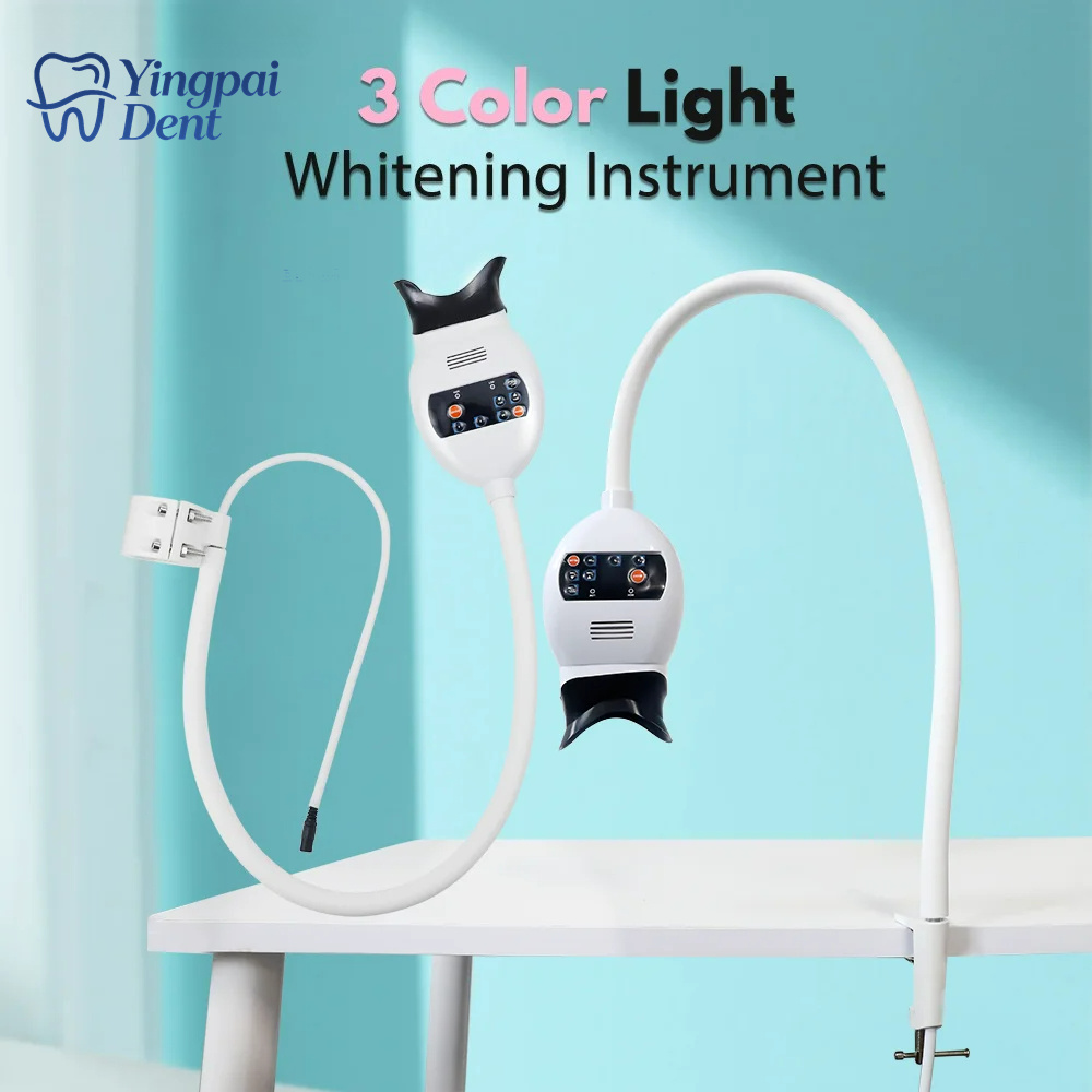 Teeth Whitening Accelerator - Einstellbare 3-Farben-LED-Zahnaufhellungs-Beschleunigerlampe, professionelle Kaltlichtlampe für die