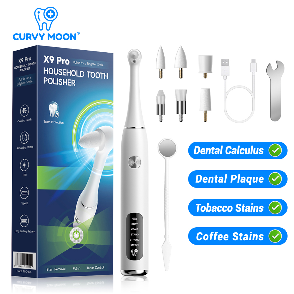 Teeth Whitening Or Tooth Whitening - Haushalts-Zahnpolierer Zahnaufhellung Tiefenreinigung Polieren 25000 U/min