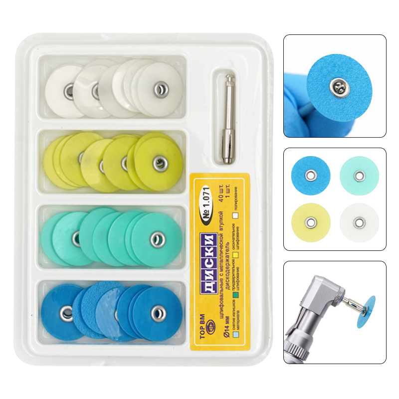 Teeth Whitening Kit Professional - 40 Teile/schachtel Dental Polieren Scheiben Halten