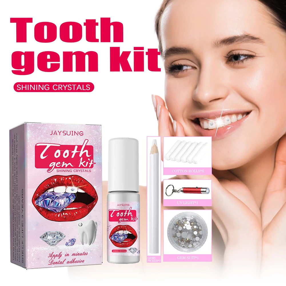 Teeth Whitening Light Kit - DIY Zahn Edelsteine Kit mit Kristallen