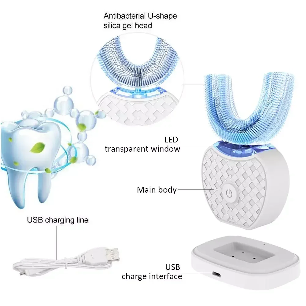 Ultraschall-Elektrozahnbürste  – Teeth Whitening With Blue Light Bewertung und Preis