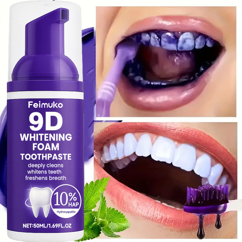 9D Lila Zahnaufhellungs-Zahnpa – Teeth Whitening Cream Bewertung und Preis