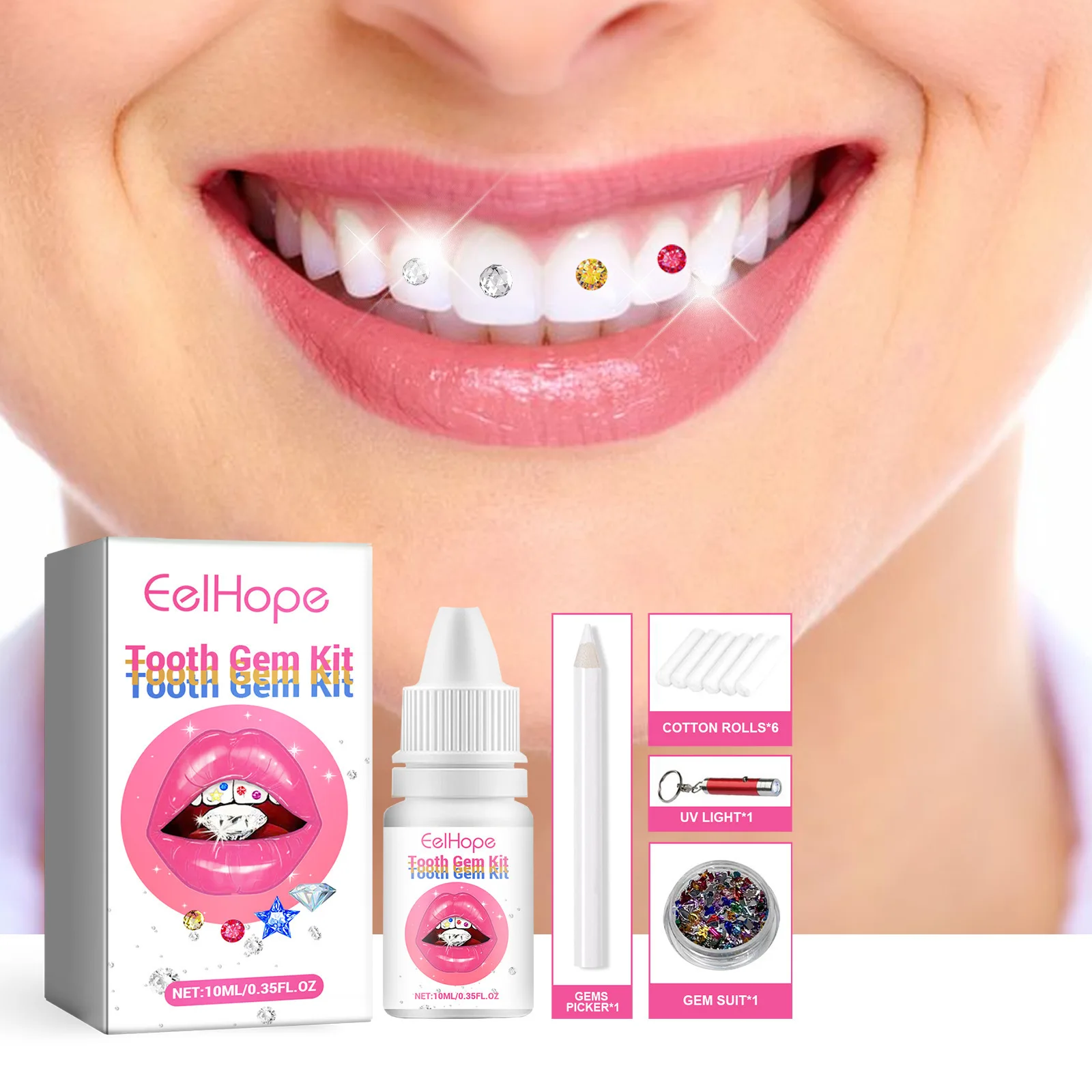 Zahnschmuck-Set DIY Klare Edel – Teeth Whitening Light Kit Bewertung und Preis