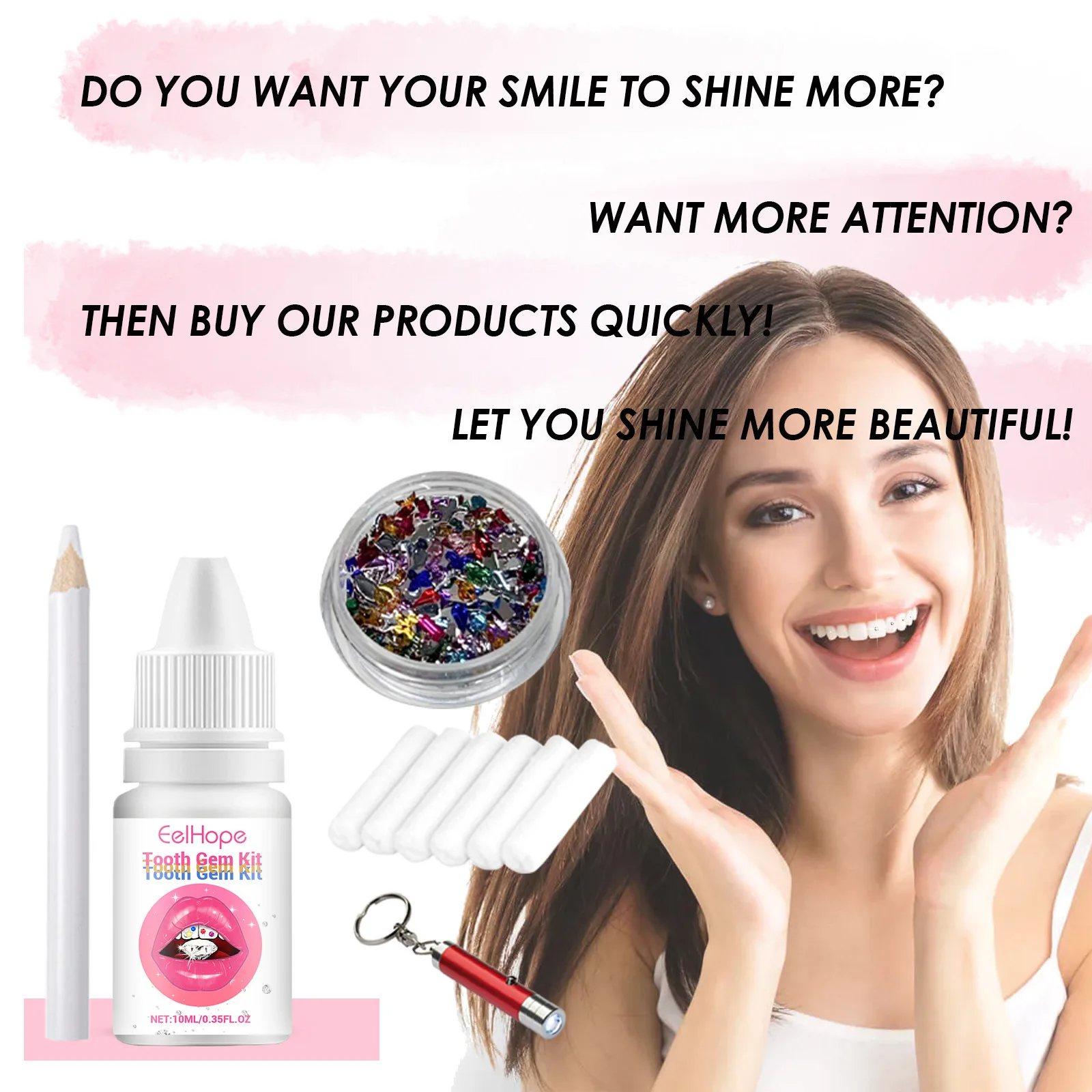 Zahnschmuck-Set DIY Klare Edel – Teeth Whitening Light Kit Bewertung und Preis