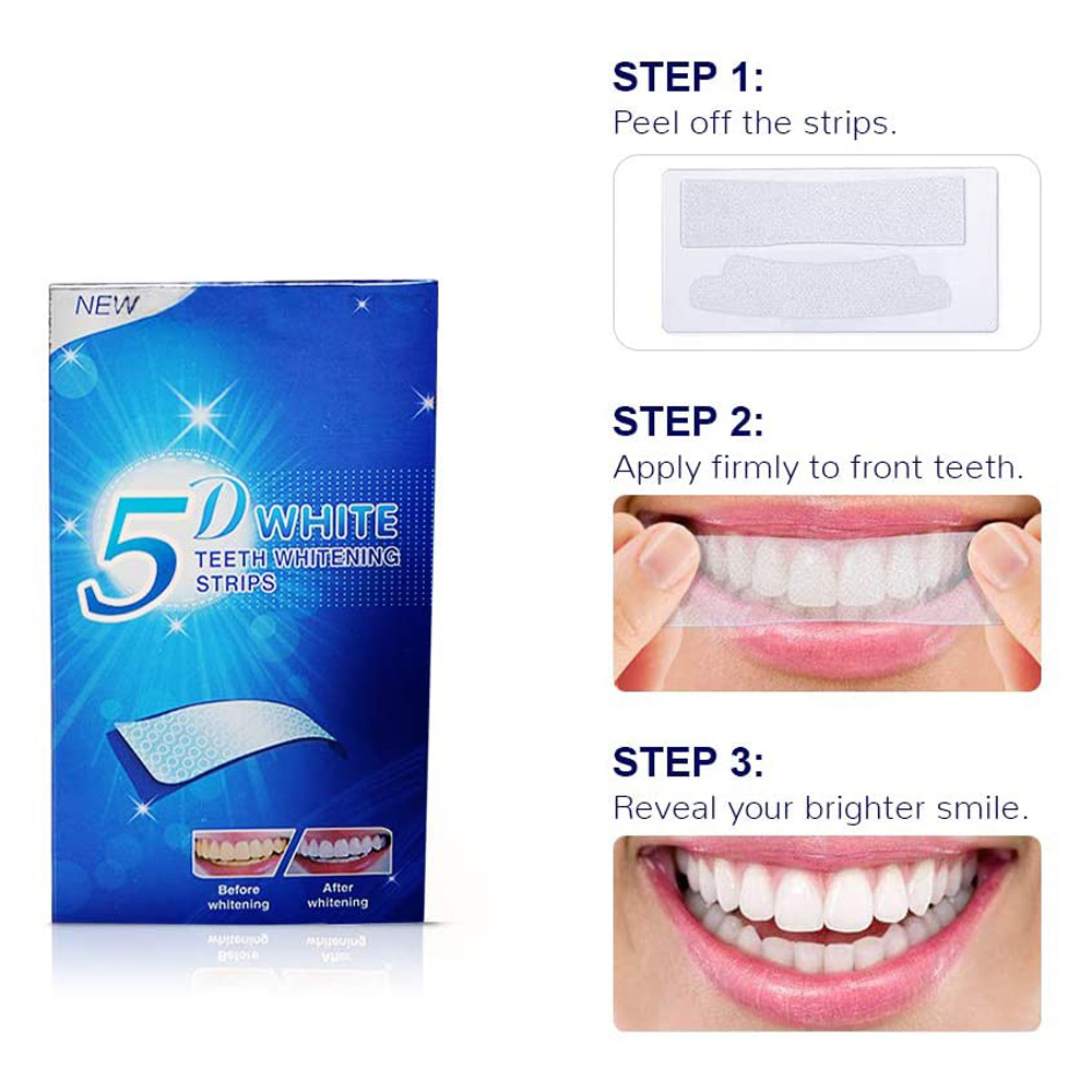 5D Weiße Zahnweißstreifen, Auf – Teeth Whitening Strips Crest Bewertung und Preis